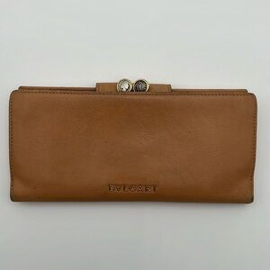 ❌SOLD❌ BVLGARI Framed coin clasp Long Wallet